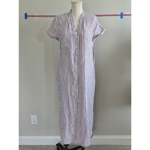 NWT Pure Navy linen maxi shirt dress - Picture 1 of 7